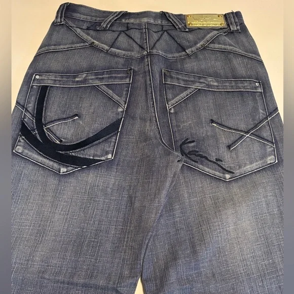 Karl kani y2k embroidered baggy jeans (faded) - Picture 2 of 10